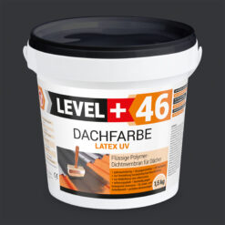 Dachfarbe elastische Sockelfarbe Dachlack UV-beständig Super Flex 1,5Kg Anthrazit LEVEL+ L+46