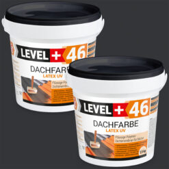 Dachfarbe elastische Sockelfarbe Dachlack UV-beständig Super Flex 3Kg Anthrazit LEVEL+ L+46
