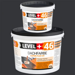 Dachfarbe elastische Sockelfarbe Dachlack UV-beständig Super Flex 16Kg Anthrazit LEVEL+ L+46