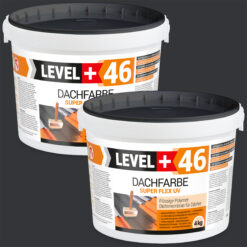 Dachfarbe elastische Sockelfarbe Dachlack UV-beständig Super Flex 8Kg Anthrazit LEVEL+ L+46