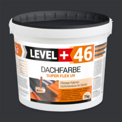 Dachfarbe elastische Sockelfarbe Dachlack UV-beständig Super Flex 7Kg Anthrazit LEVEL+ L+46