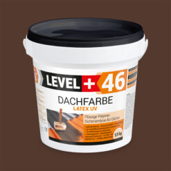 Dachfarbe elastische Sockelfarbe Dachlack UV-beständig Super Flex 1,5Kg Braun LEVEL+ L+46