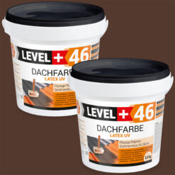 Dachfarbe elastische Sockelfarbe Dachlack UV-beständig Super Flex 3Kg Braun LEVEL+ L+46