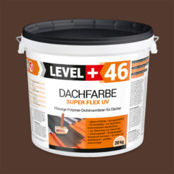 Dachfarbe elastische Sockelfarbe Dachlack UV-beständig Super Flex 20Kg Braun LEVEL+ L+46
