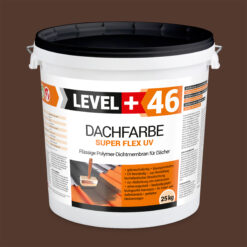 Dachfarbe elastische Sockelfarbe Dachlack UV-beständig Super Flex 25Kg Braun LEVEL+ L+46