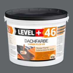 Dachfarbe elastische Sockelfarbe Dachlack UV-beständig Super Flex 12Kg Steingrau LEVEL+ L+46