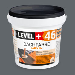 Dachfarbe elastische Sockelfarbe Dachlack UV-beständig Super Flex 1,5Kg Steingrau LEVEL+ L+46