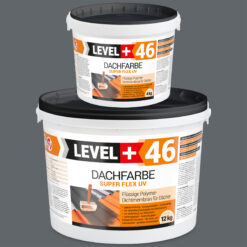 Dachfarbe elastische Sockelfarbe Dachlack UV-beständig Super Flex 16Kg Steingrau LEVEL+ L+46