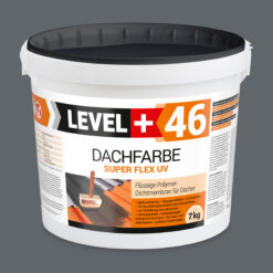 Dachfarbe elastische Sockelfarbe Dachlack UV-beständig Super Flex 7Kg Steingrau LEVEL+ L+46