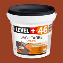 Dachfarbe elastische Sockelfarbe Dachlack UV-beständig Super Flex 1,5Kg Ziegelrot LEVEL+ L+46