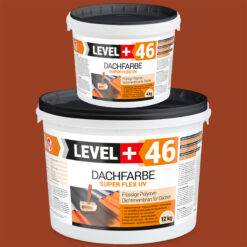 Dachfarbe elastische Sockelfarbe Dachlack UV-beständig Super Flex 16Kg Ziegelrot LEVEL+ L+46