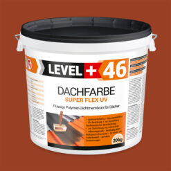 Dachfarbe elastische Sockelfarbe Dachlack UV-beständig Super Flex 20Kg Ziegelrot LEVEL+ L+46