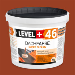 Dachfarbe elastische Sockelfarbe Dachlack UV-beständig Super Flex 7Kg Ziegelrot LEVEL+ L+46