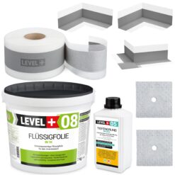 Dichtset für Dusche Flüssigfolie 7 kg Dichtband 5m Innenecke Abdichtung SET100