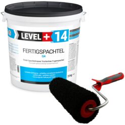 Glätt-Set Fertigspachtel 20kg + Spachtelmassen-Roller 250mm Gipsspachtel LEVEL+ SET209