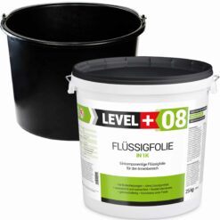 Dichtset Flüssigfolie 25kg + kostenlos 20L Mörteleimer PVC Abdichtung LEVEL+ SET404