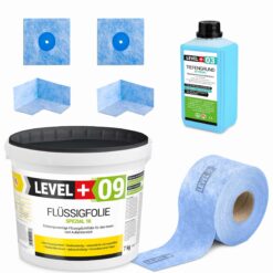 Dichtset Abdichtung Dichtband Flussigfolie 7kg Dusche Bad Balkon LEVEL+ SET64