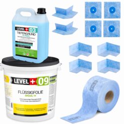 Dichtset 20kg Flussigfolie Spezial Badabdichtung Balkon Dusche LEVEL+ SET69