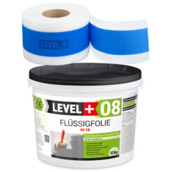 Dichtset Flüssigfolie 12kg Wassersperre Bad Dusche Dichtband Wasserdicht LEVEL+ SET105B1
