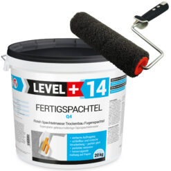 Glätt-Set Fertigspachtel 20kg + Spachtelmassen-Roller 250mm Gipsspachtel LEVEL+ SET209