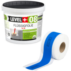 Dichtset Flüssigfolie 5,5kg Wassersperre Bad Dusche Dichtband Wasserdicht LEVEL+ SET298