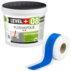 Dichtset Flüssigfolie 7kg Wassersperre Bad Dusche Dichtband Wasserdicht LEVEL+ SET299