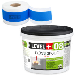 Dichtset Flüssigfolie 12kg Wassersperre Bad Dusche Dichtband Wasserdicht LEVEL+ SET309