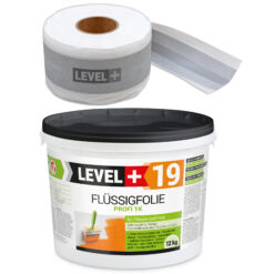 Dicht-Set Innen Außen Abdichtung-Set Dichtvlies Flüssigfolie 12kg Holz Fliesen OSB Wasserdicht Dichtband 120/70mm Ausdehnbar SET526