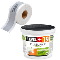 Dicht-Set Innen Außen Abdichtung-Set Dichtvlies Flüssigfolie 7kg Holz Fliesen OSB Wasserdicht Dichtband 120/70mm Ausdehnbar SET546