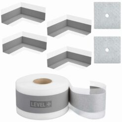 Bandset Dichtset Dichtband 10m mit Polyestervlies Innenecken Dichtmanschetten Dusche Balkone unter Fliesen Set G2