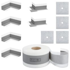 Bandset Dichtset Dichtband 20m mit Polyestervlies Innenecken Dichtmanschetten Dusche Balkone unter Fliesen Set G6
