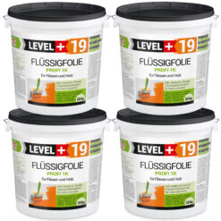 Flüssigfolie in 1K Dichtfolie Abdichtfolie Abdichtung Terassen Keller Bad Dusche 100Kg LEVEL+19