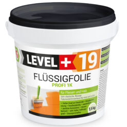 Flüssigfolie in 1K Dichtfolie Abdichtfolie Abdichtung Terassen Keller Bad Dusche 1,5Kg LEVEL+19
