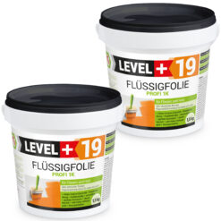 Flüssigfolie in 1K Dichtfolie Abdichtfolie Abdichtung Terassen Keller Bad Dusche 3Kg LEVEL+19