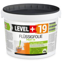 Flüssigfolie in 1K Dichtfolie Abdichtfolie Abdichtung Terassen Keller Bad Dusche 4Kg LEVEL+19