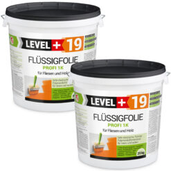 Flüssigfolie in 1K Dichtfolie Abdichtfolie Abdichtung Terassen Keller Bad Dusche 50Kg LEVEL+19