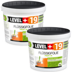 Flüssigfolie in 1K Dichtfolie Abdichtfolie Abdichtung Terassen Keller Bad Dusche 14Kg LEVEL+19