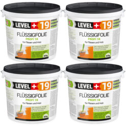 Flüssigfolie in 1K Dichtfolie Abdichtfolie Abdichtung Terassen Keller Bad Dusche 80Kg LEVEL+19