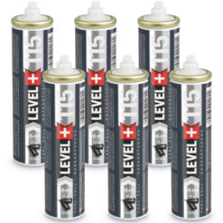 Gaskartusche 115mm Fuel Cell für gasbetriebene Setzgeräte Ersatzgas 6 Stk. LEVEL+115