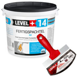 Spachtel Masse Finish Fertigspachtel 20Kg Eimerschaber Reiniger SET LEVEL+14 + LEVEL5 5-210