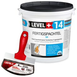 Spachtel Masse Finish Fertigspachtel 25Kg Eimerschaber Reiniger SET LEVEL+14 + LEVEL5 5-210