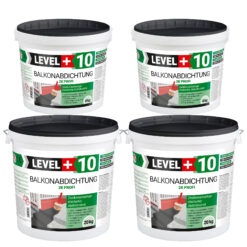 Balkonabdichtung Dichtschlämme 2K Abdichtung Terrasse Balkone Bad 48kg LEVEL+10