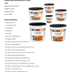 Alternative view of Dachfarbe elastische Sockelfarbe Dachlack UV-beständig Super Flex 8Kg Braun LEVEL+ L+46