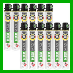 Gaskartusche für Nagler 12x 165mm | 80ml Fuel Cell Ersatzgas grün Ring HB31