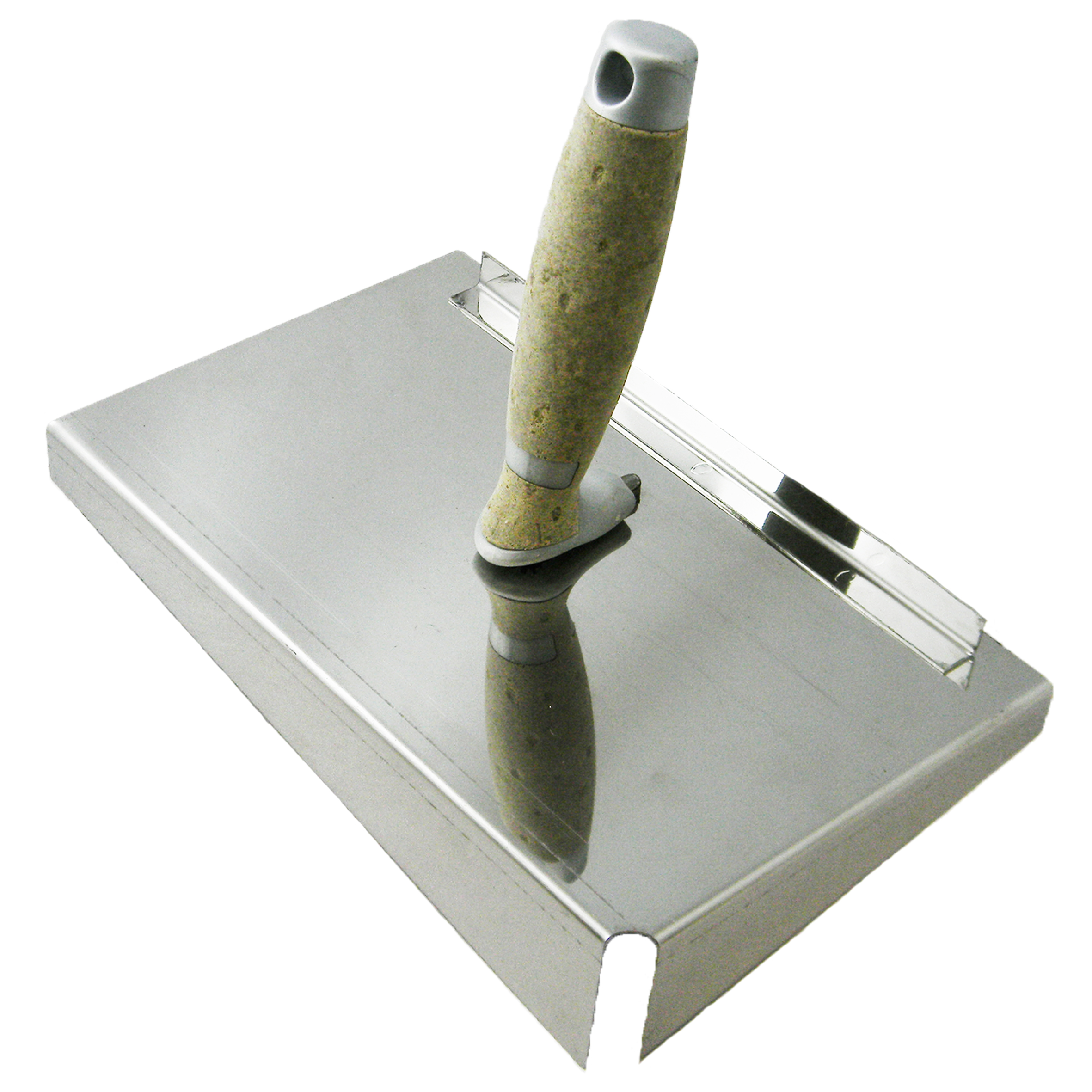 Fugblech Fugbrett Edelstahl 245x155x50mm Verfugungshilfe Keramikfliesen Klinker Ledergriff CT04
