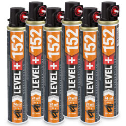 Ersatzgas 6 St. Gaskartuschen 152mm Gasbetriebene Setzgeräte Profi LEVEL+152