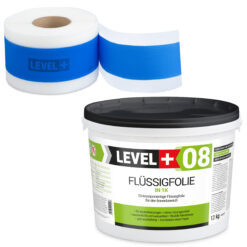 Dichtset Flüssigfolie 12kg Wassersperre Bad Dusche Dichtband Wasserdicht LEVEL+ SET309