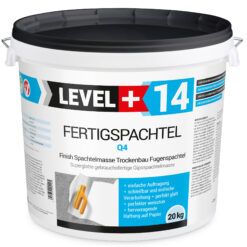 Fertigspachtel Spachtelmasse Finish Q1-Q4 Glätt Flächen Spachtelmasse 20Kg LEVEL+14
