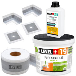 Dicht-Set Innen Außen Abdichtung-Set Dichtvlies Flüssigfolie 7kg Holz Fliesen OSB Wasserdicht Dichtband 120/70mm Ausdehnbar SET507