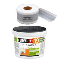Dicht-Set Innen Außen Abdichtung-Set Dichtvlies Flüssigfolie 4kg Holz Fliesen OSB Wasserdicht Dichtband 120/70mm Ausdehnbar SET511